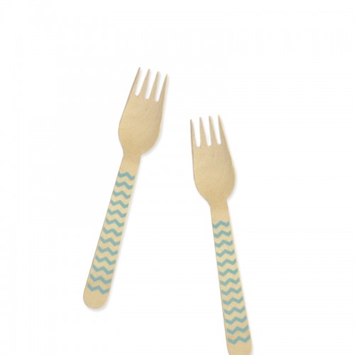 Fork - Chevron Light Blue